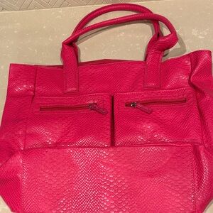 Neiman Marcus Hot Pink Textured Tote